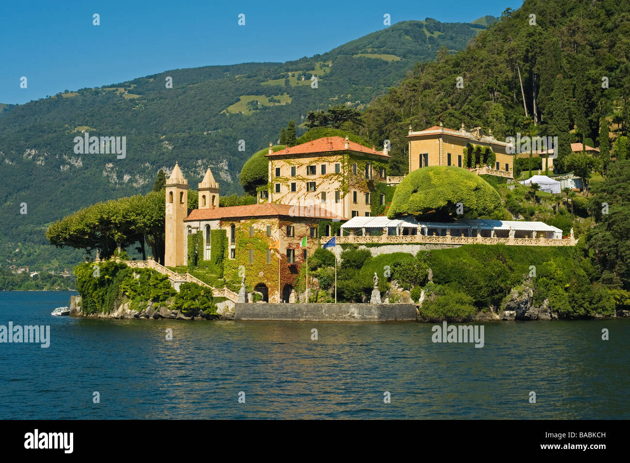 Villa del Balbianello, vicino al comune di Lenno, Lago di Como, Italia Foto Stock