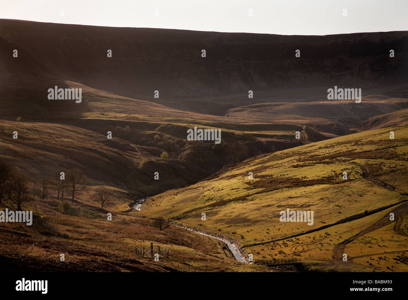 Graig Fawr il Bwlch vicino Treorchy Rhondda Wales nella sera sun Foto Stock