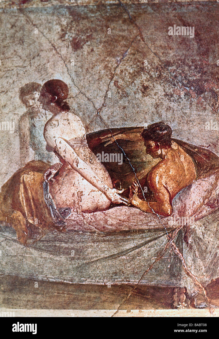 Erotismo, mondo antico impero romano, amanti a letto, affresco, Pompei,  circa 70 AD, amore, persone, giovane, antichità e belle arti Foto stock -  Alamy