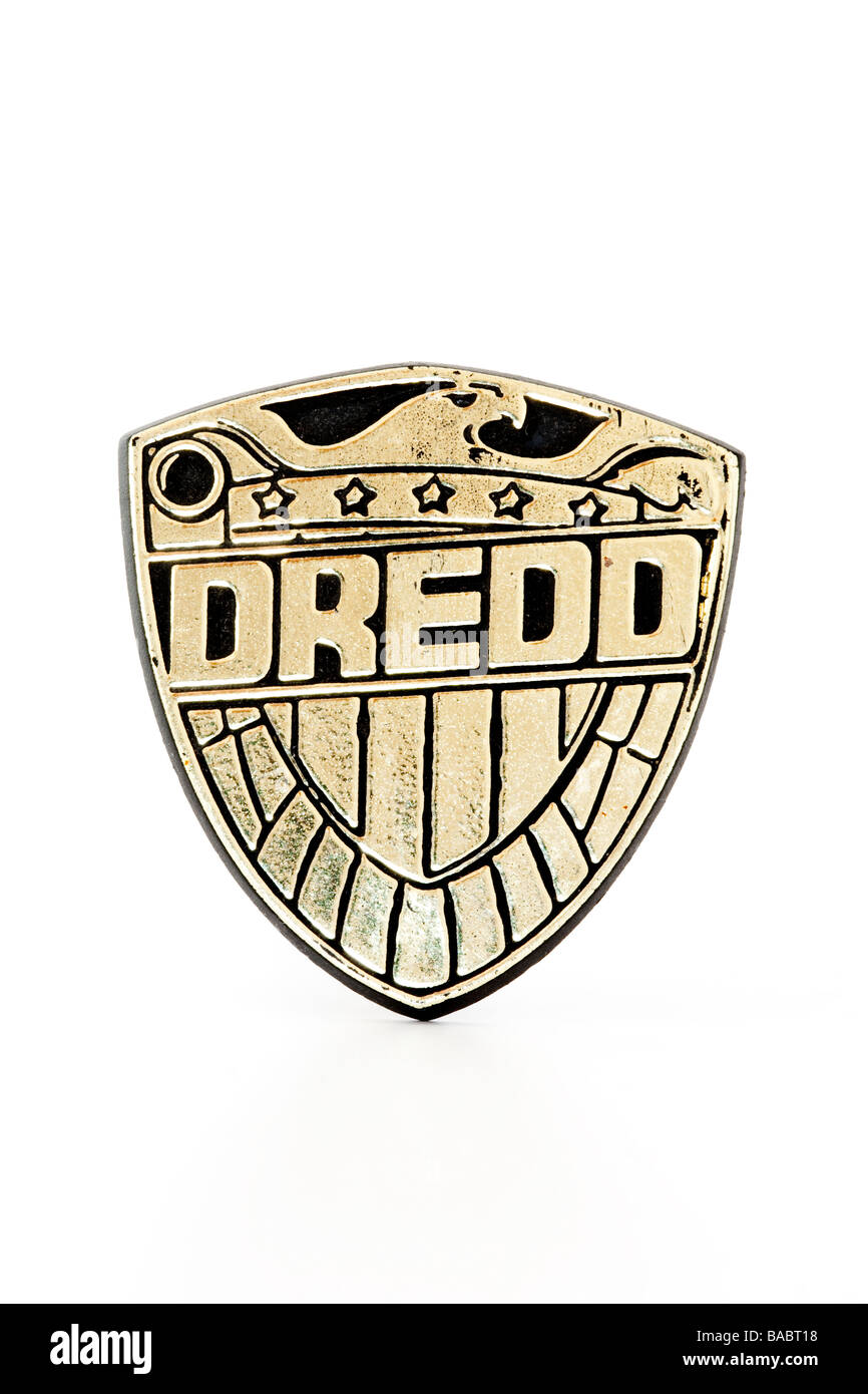 Judge Dredd è distintivo di identificazione Foto Stock