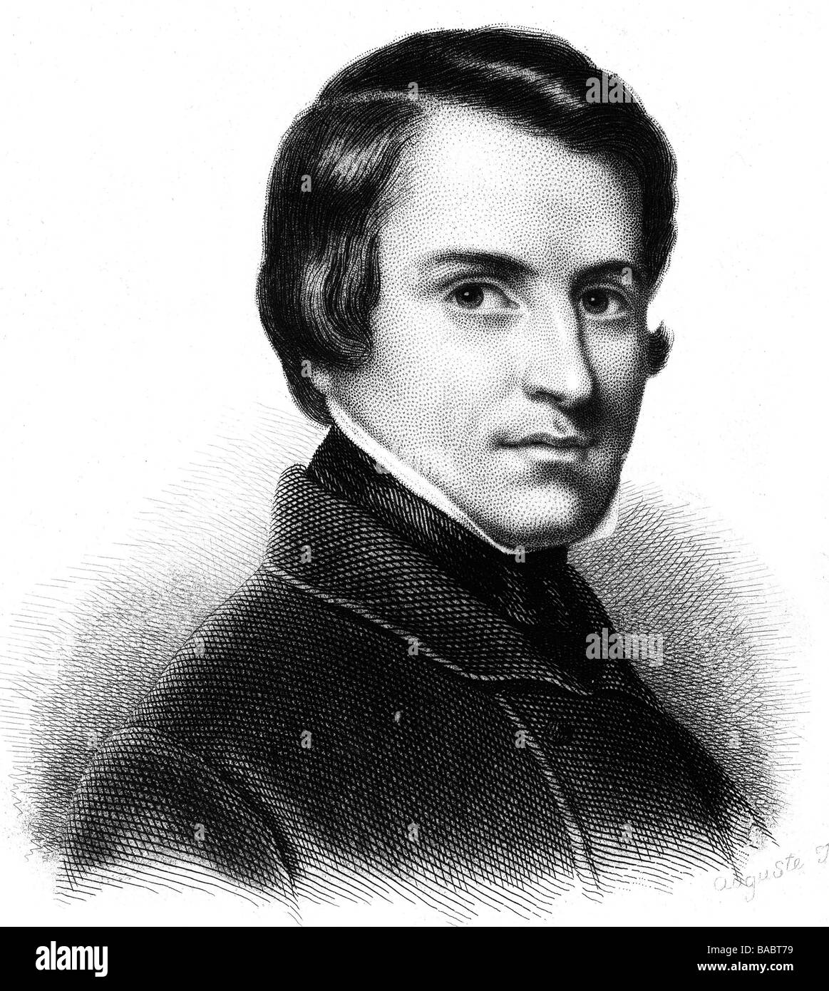 Blanc, Louis, 29.10 1811 - 6.12.1882, storico francese, politico, ritratto, rame engraviny da Auguste Hüssener (1789 - 1877), artista del diritto d'autore non deve essere cancellata Foto Stock