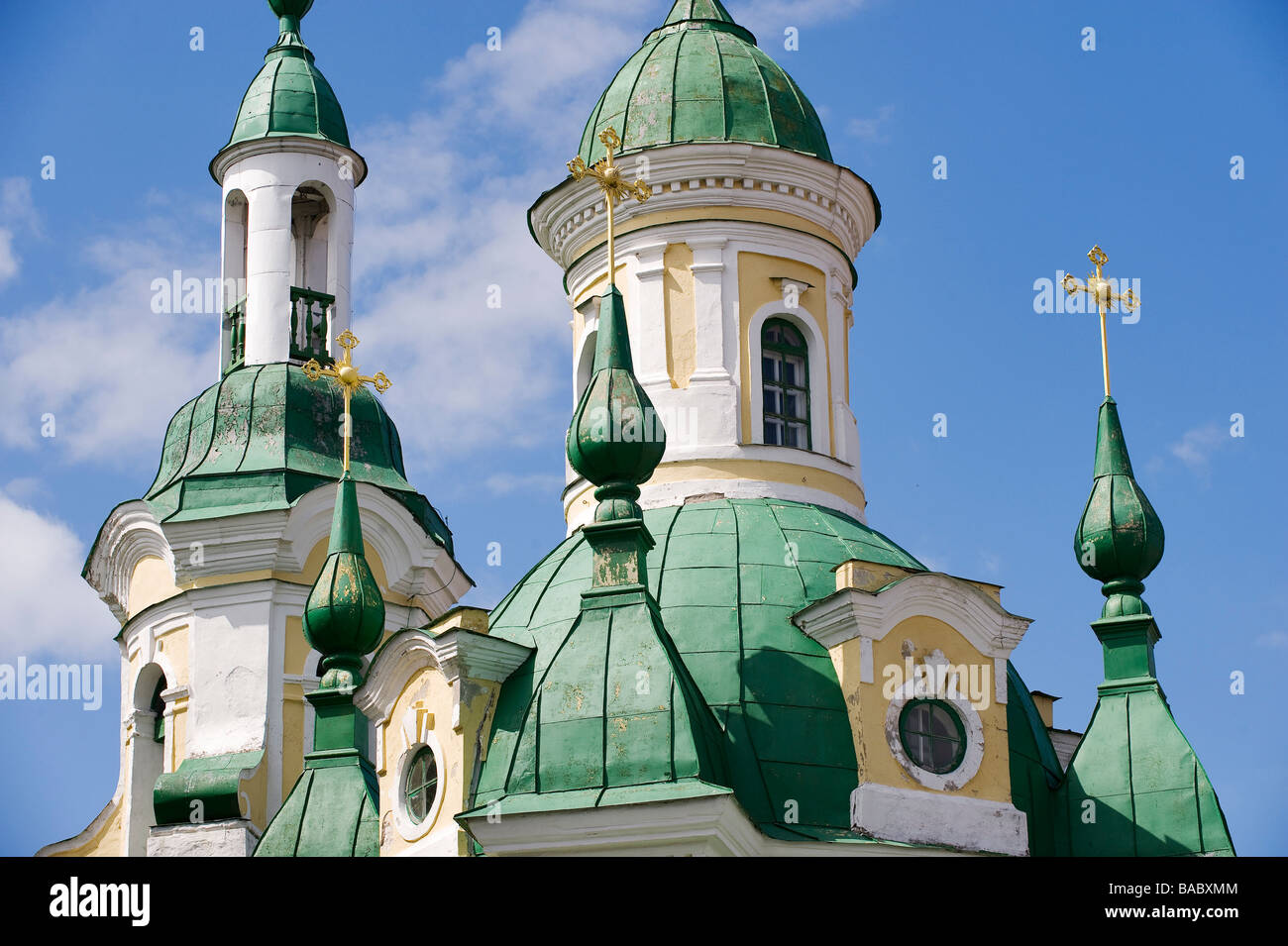 Estonia (Paesi Baltici), Parnu, il paese principale stazione balneare, centro storico, Sainte Catherine ortodossi Chiesa Russa Foto Stock