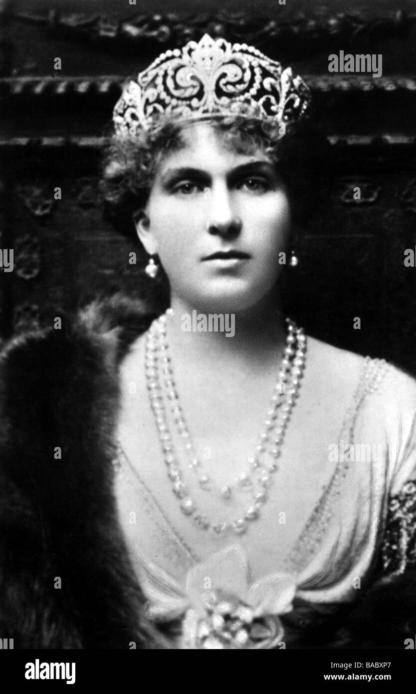 Victoria Eugenia, 24.10.1887 - 15.4.1969, Regina Consort 31.5.1906 - 14.4.1931, ritratto, cartolina, circa 1910, , Foto Stock