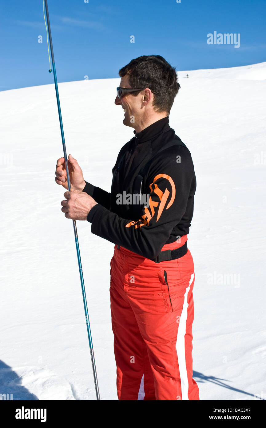 Guideon tour con racchette da neve nella Foresta di Bregenz Foto Stock