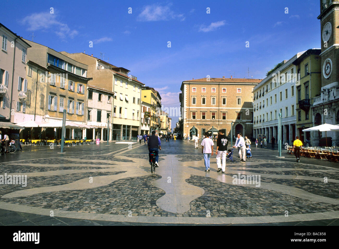 Tre Piazza Martiri Rimini Italia Foto Stock