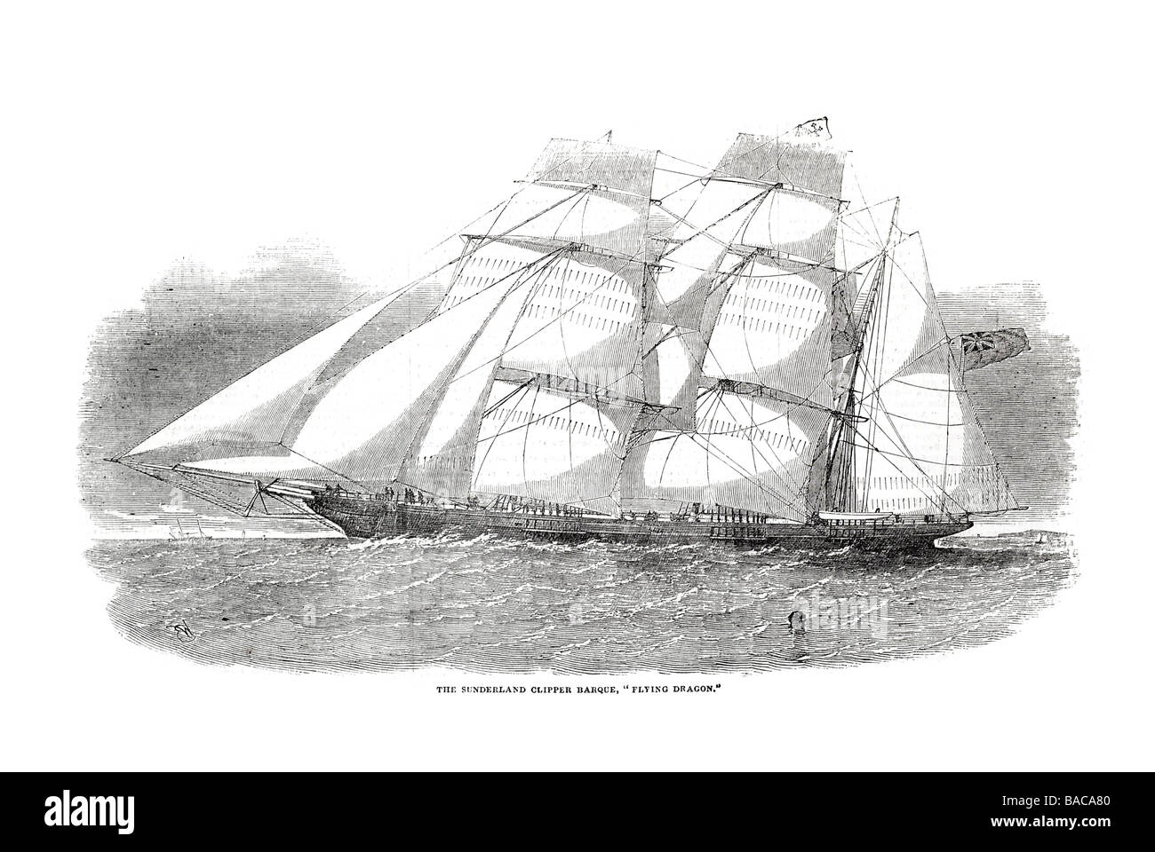 Sunderland clipper barque flying dragon 1854 Foto Stock