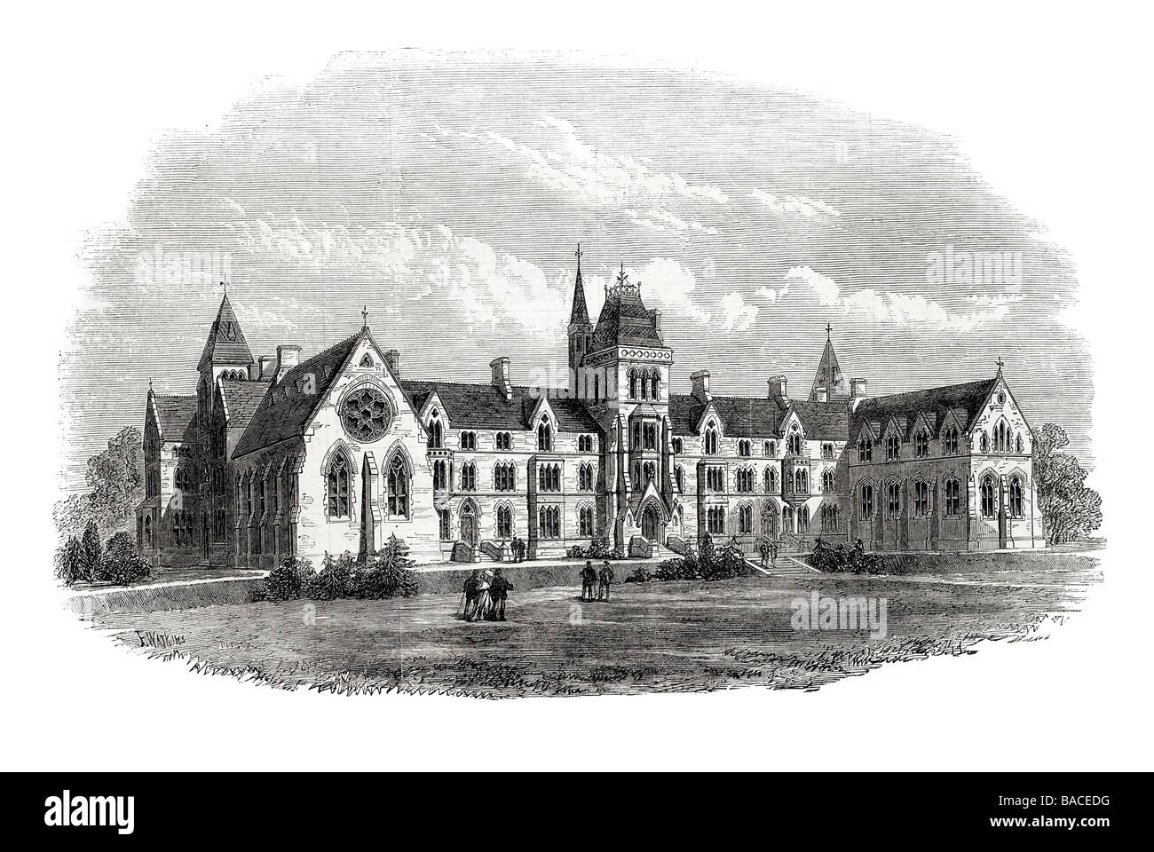 Nuovo Wesleyan College Belfast 1868 Foto Stock