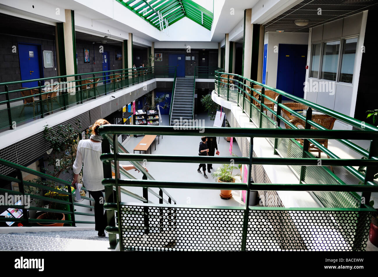 Parigi, Francia, Vista interna di ,Parigi Centro Business, Edificio "start up", le aziende di tecnologia, ,un incubatore di imprese, centrale Foto Stock