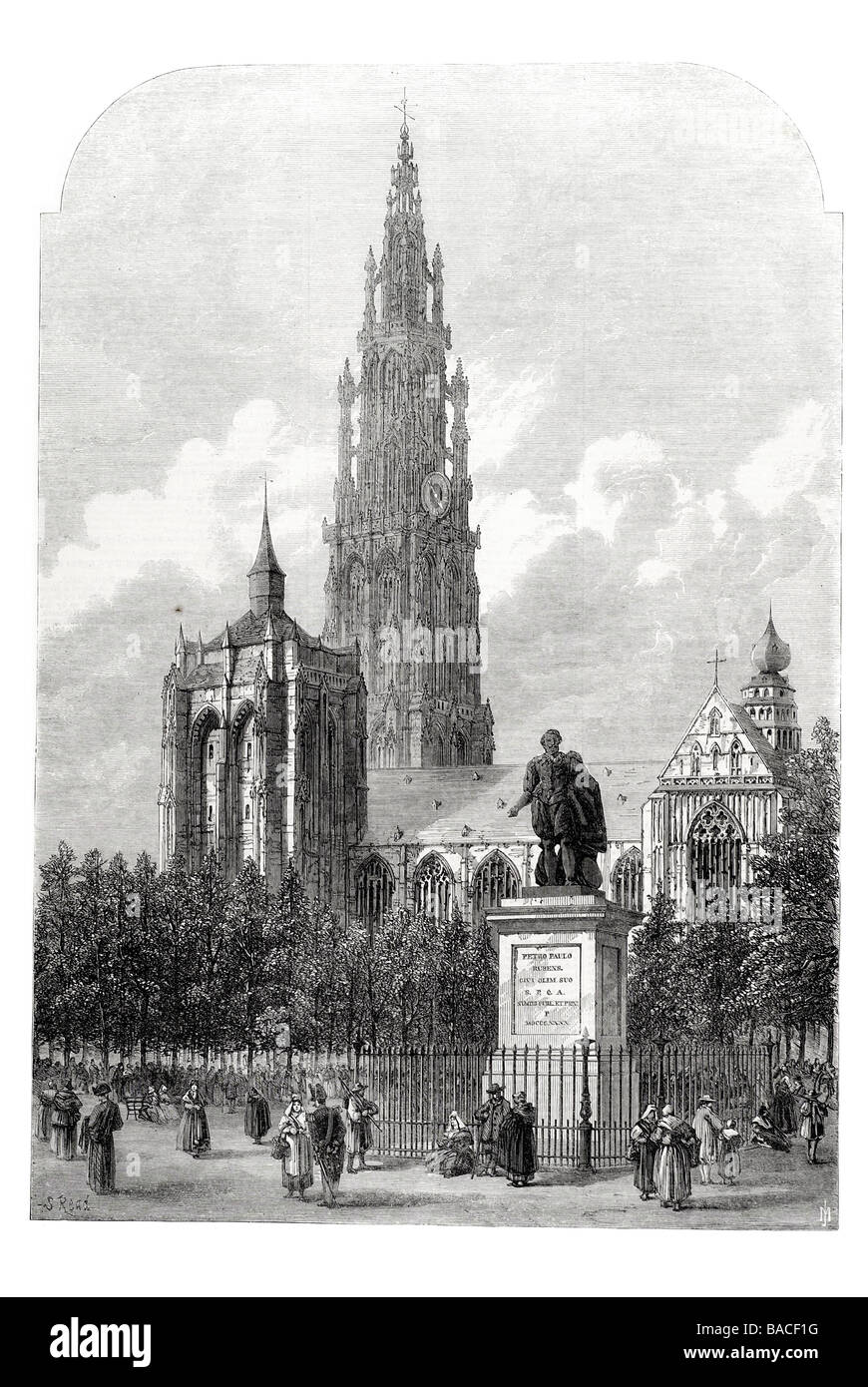 Il posto verte Anversa 1868 Foto Stock