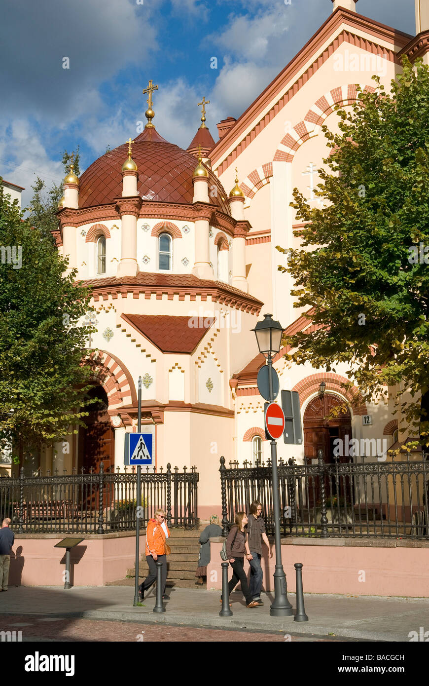 La Lituania (paesi baltici), Vilnius, centro storico, classificato come patrimonio mondiale dall' UNESCO, St Nicholas (St Parascheva) Foto Stock
