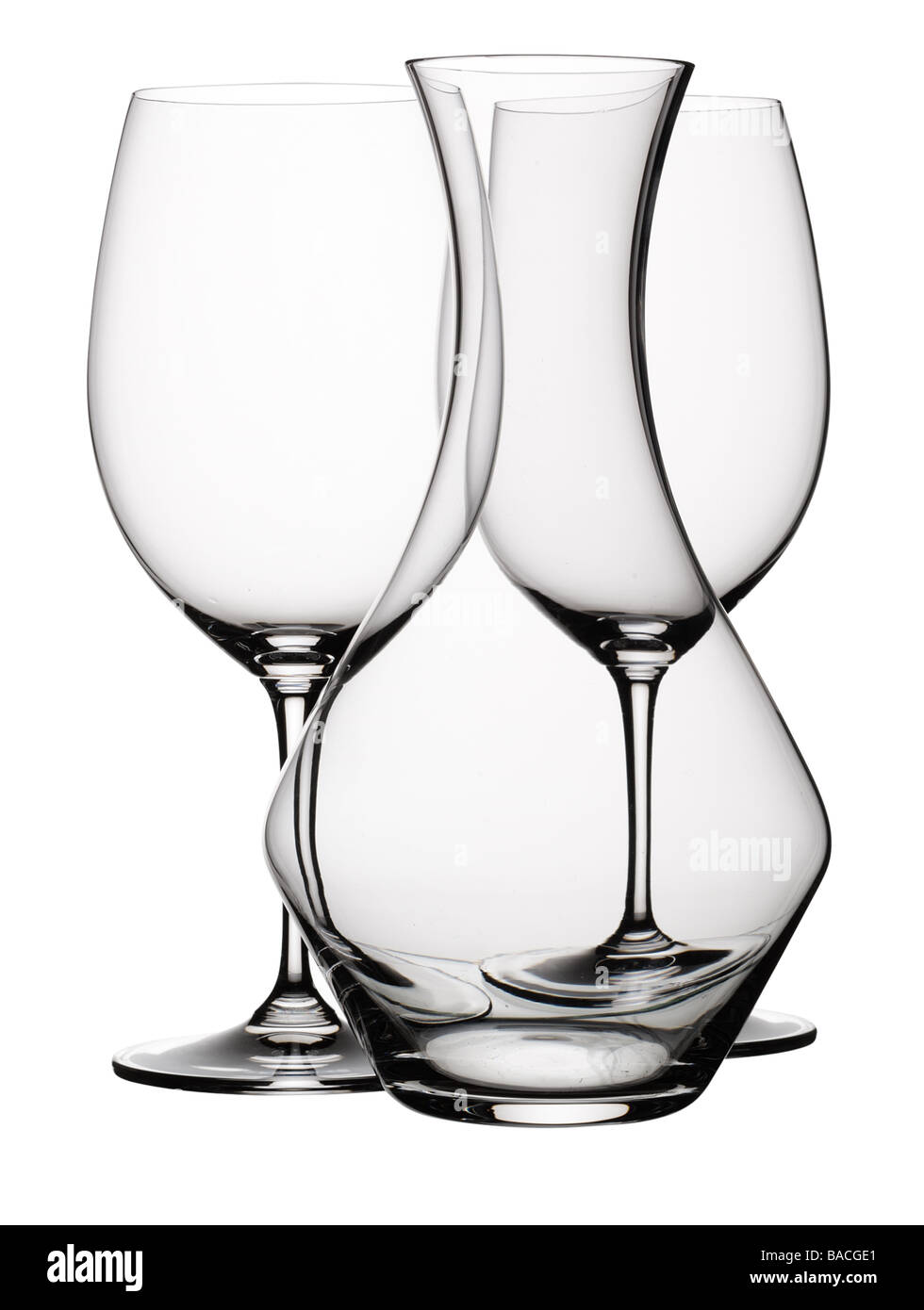 Due bicchieri e caraffa Foto Stock
