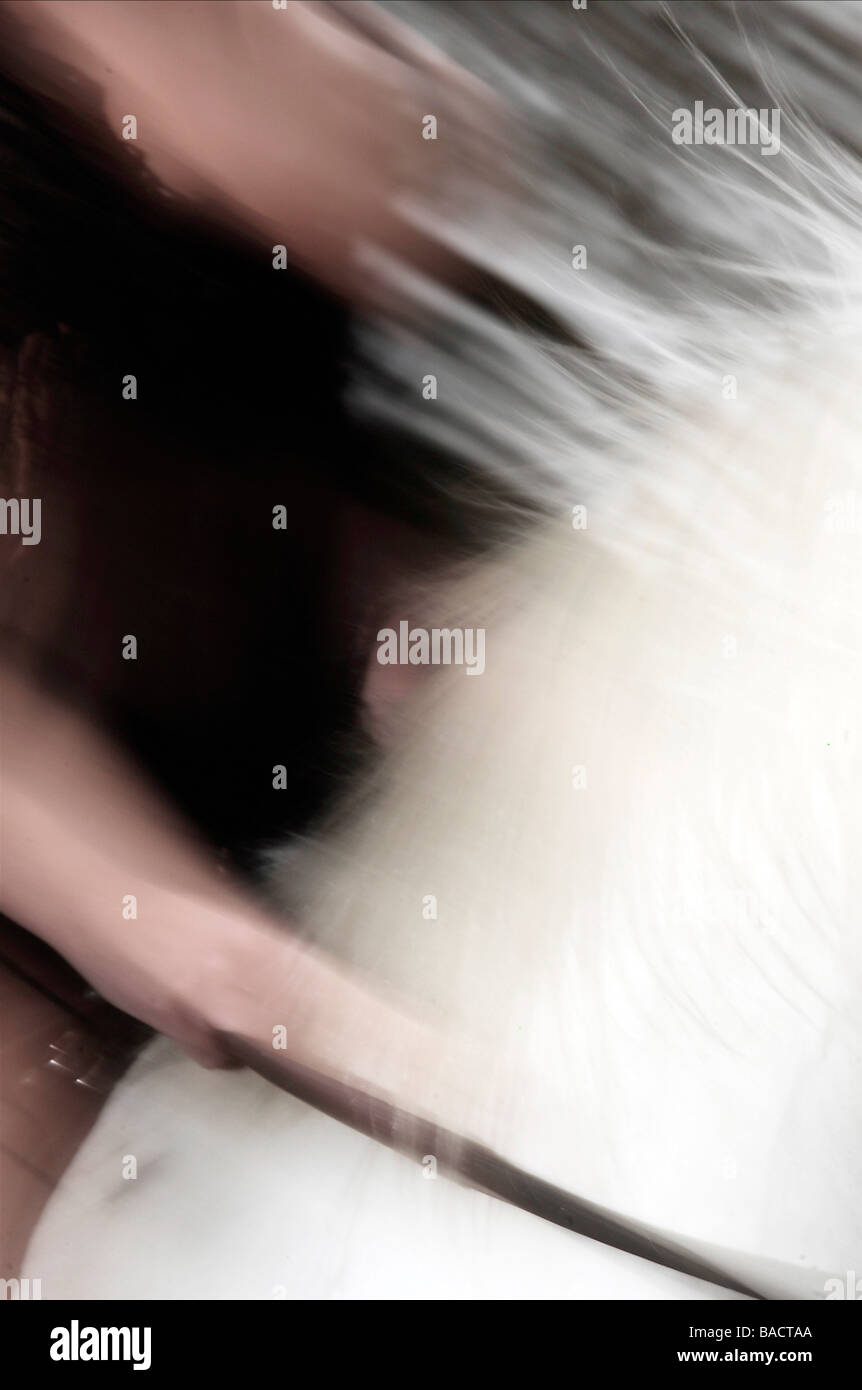 Persona a cavallo Foto Stock