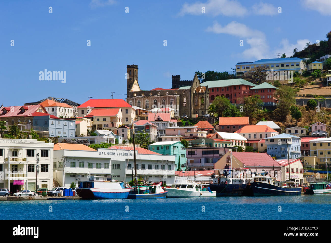 Lungomare di Saint George's Grenada Foto Stock