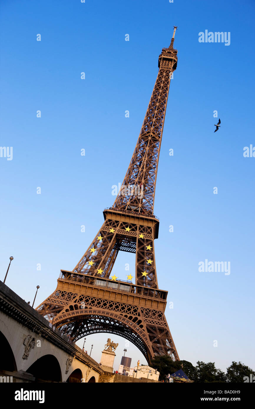 Francia, Parigi Torre Eiffel Foto Stock