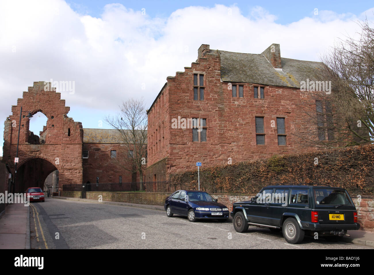 Rovine di Arbroath Abbey angus scozia marzo 2009 Foto Stock