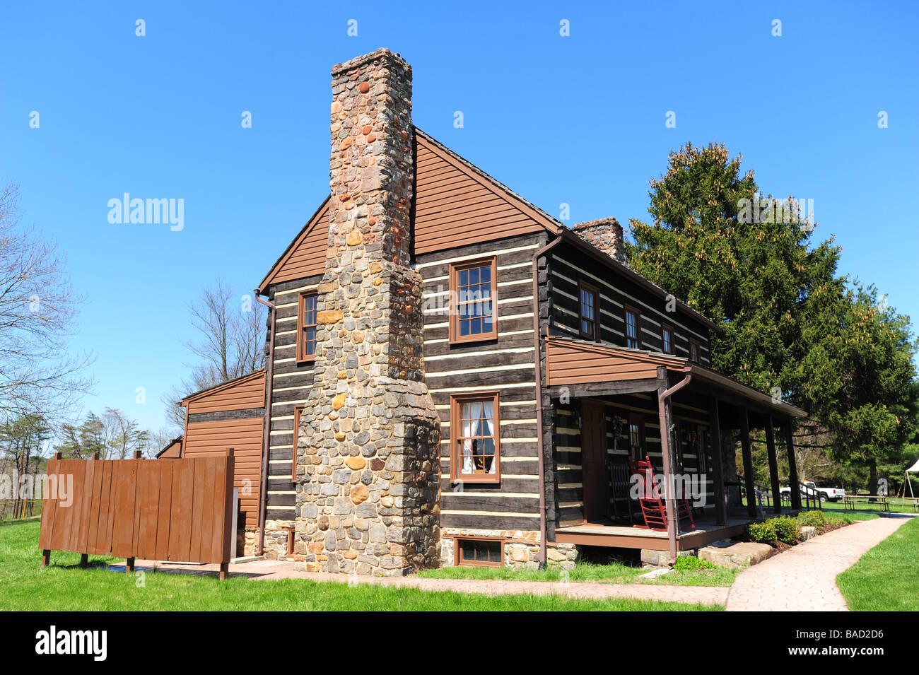 Stati Uniti Maryland Washington County Fort Frederick stato parco vicino alla piscina grande capitano Wort s House Foto Stock