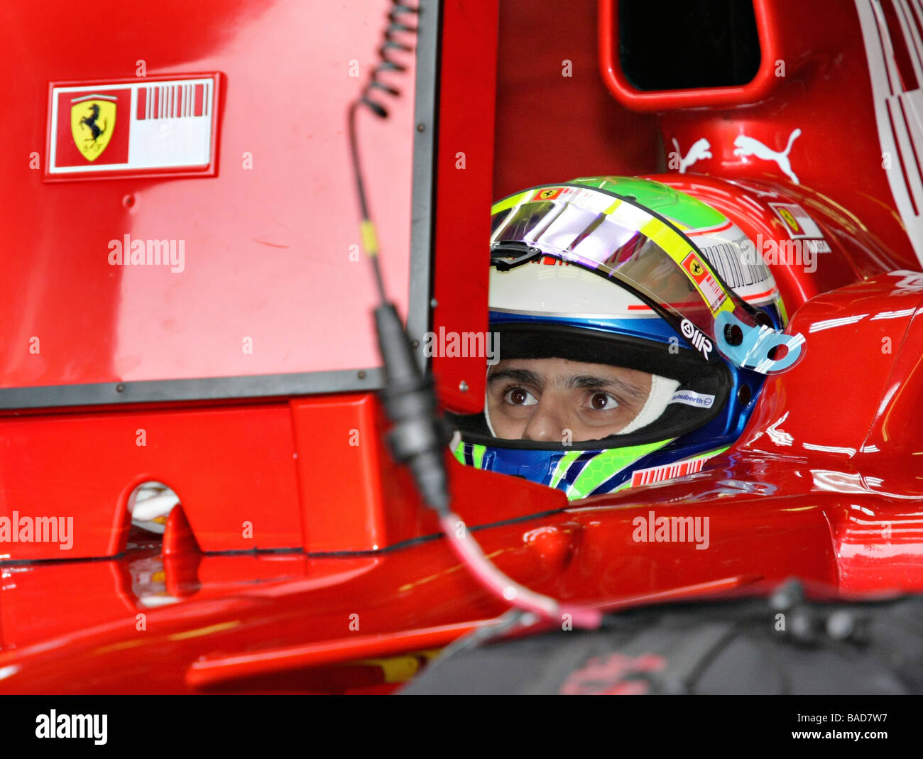 Ferrarista Felipe Massa durante 2008 Canada Grand Prix Foto Stock
