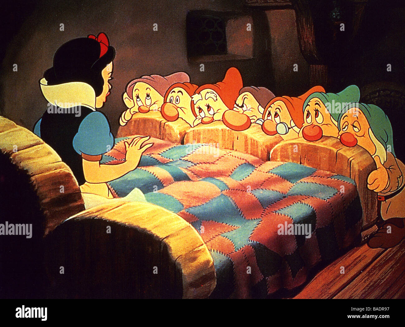 Biancaneve e i sette nani 1937 Walt Disney primo lungometraggio cartone animato Foto Stock
