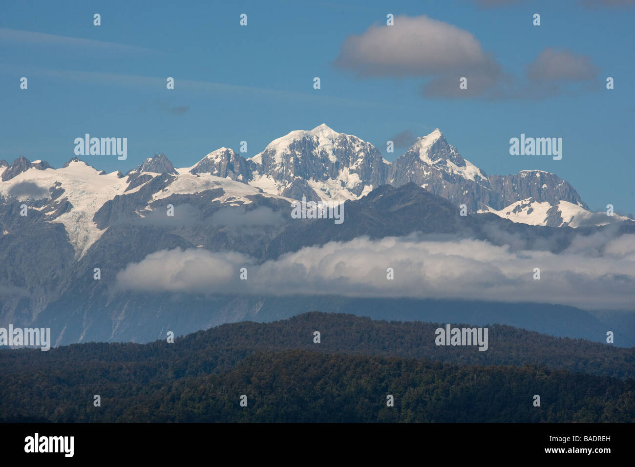 Mount Cook Alpi del Sud del Parco Nazionale della Nuova Zelanda Foto Stock