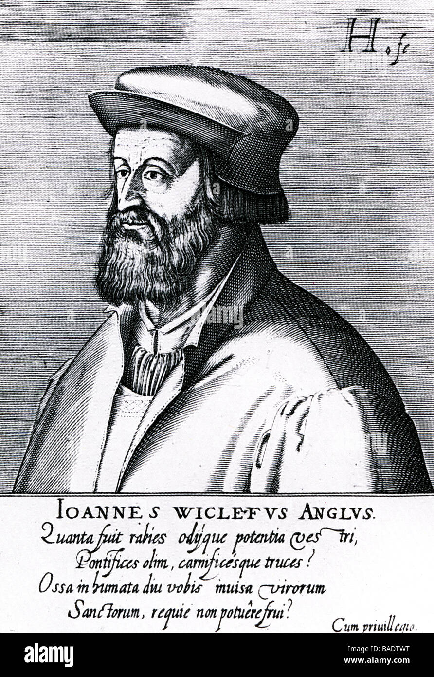 JOHN WYCLIFFE - Inglese riformatore religioso c.1329 a 1384 Foto Stock