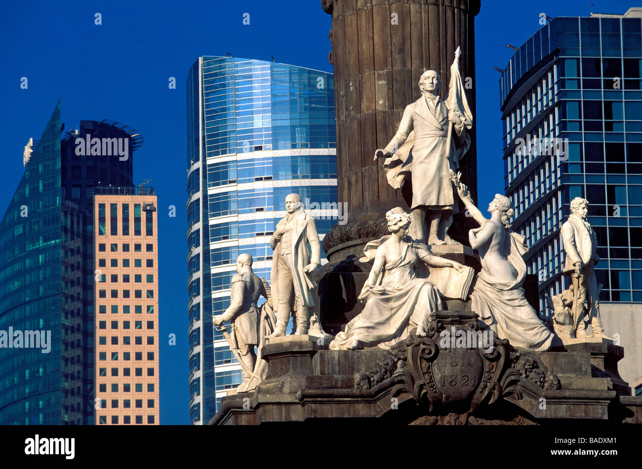 Messico, del Distretto Federale di Città del Messico, Paseo Reforma, la colonna di indipendenza Foto Stock