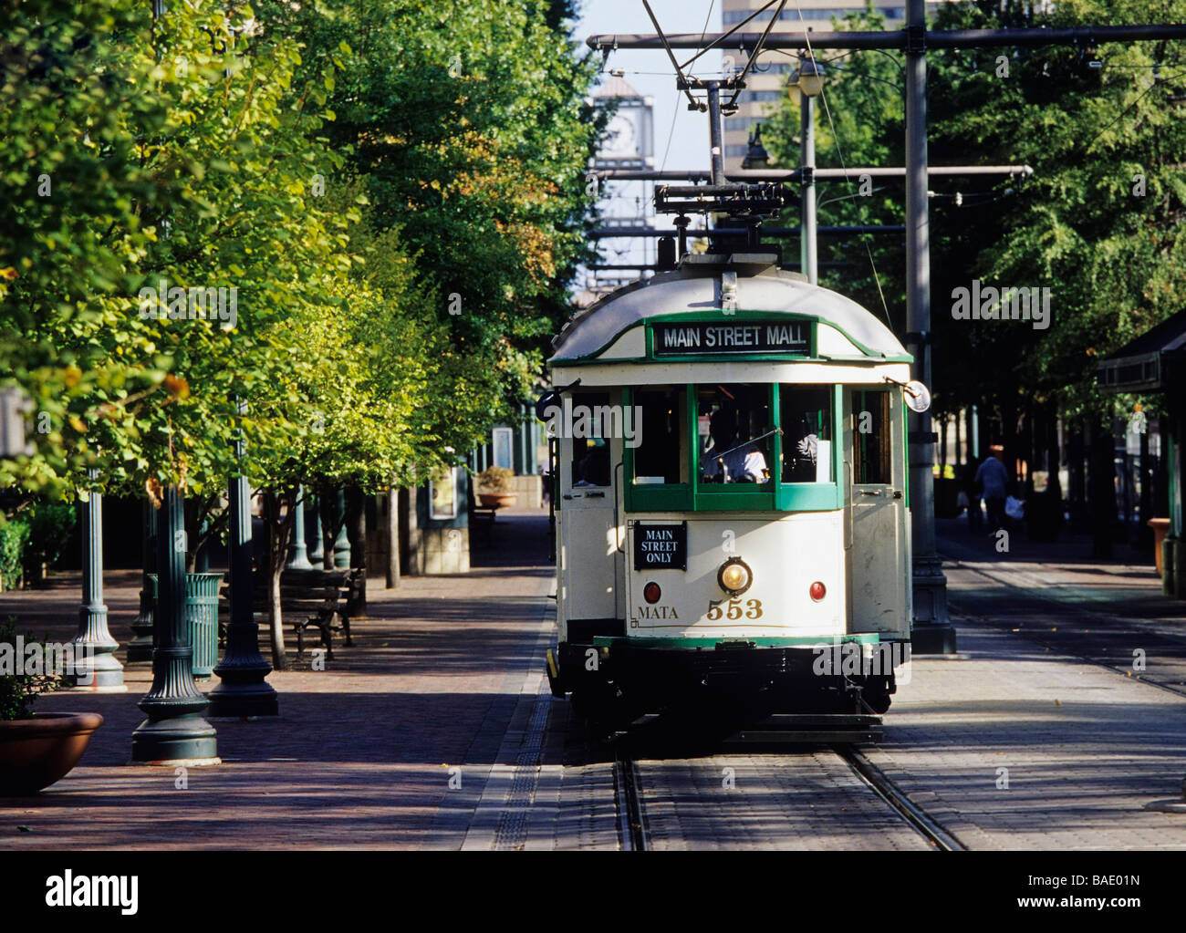 Trolley Car, Memphis, Tennessee, Stati Uniti d'America Foto Stock