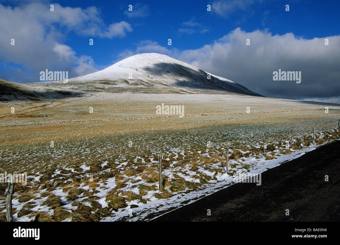 Francia, Puy de Dome, Parc Naturel Regional des Volcans d'Auvergne, Monts Dores, Col de la Croix Saint Robert presso l insorgenza di Foto Stock