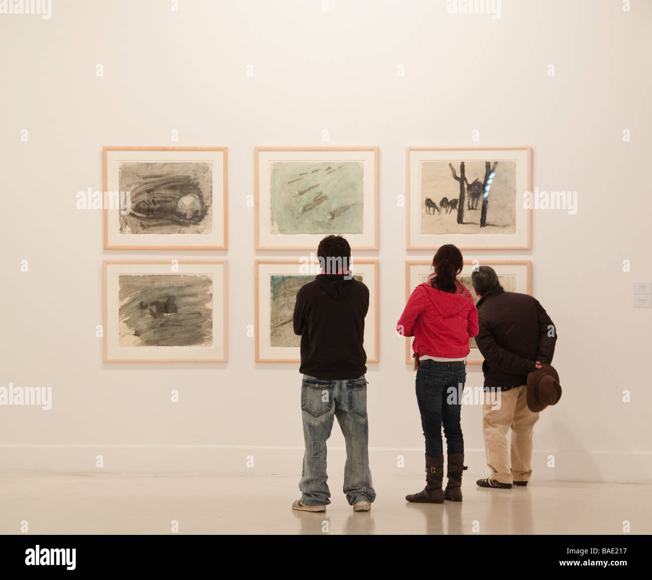 African opere dell artista spagnolo Miguel Barcelo El Centro de Arte Contemporáneo o CAC Centro Arte Contemporanea Foto Stock