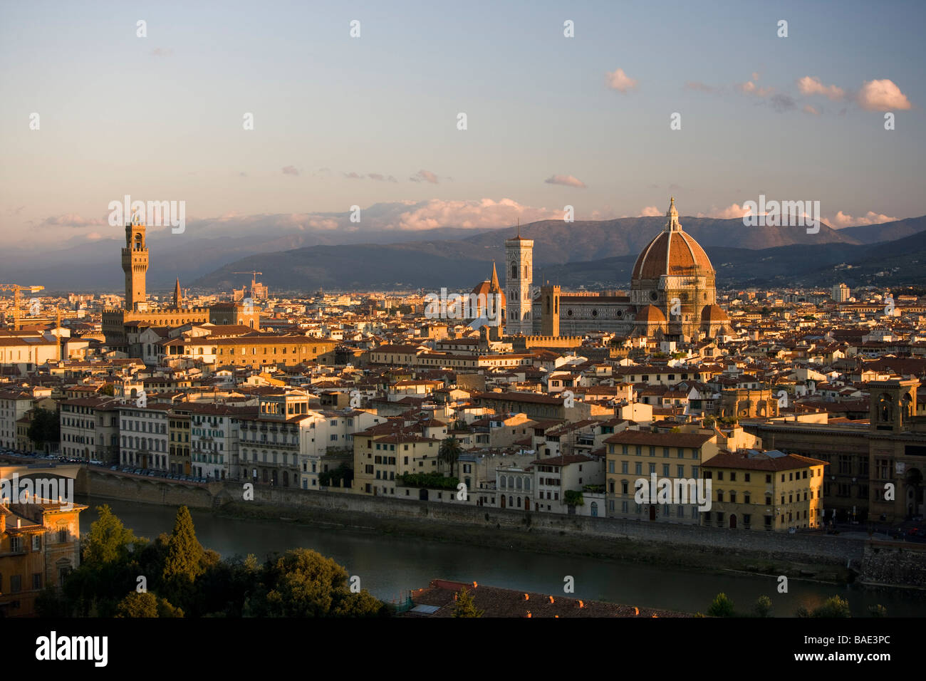 Duomo. Palazzo Vecchio, Firenze, Toscana, Italia Foto Stock