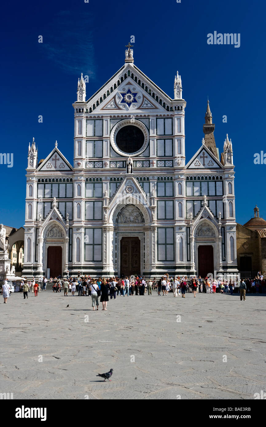 Basilica di Santa Croce a Firenze Toscana Italia Foto Stock