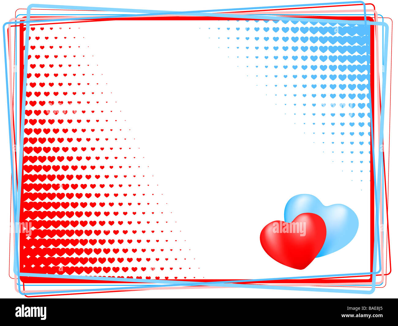 Sfondo di cuore 3d san valentino vacanza Foto Stock