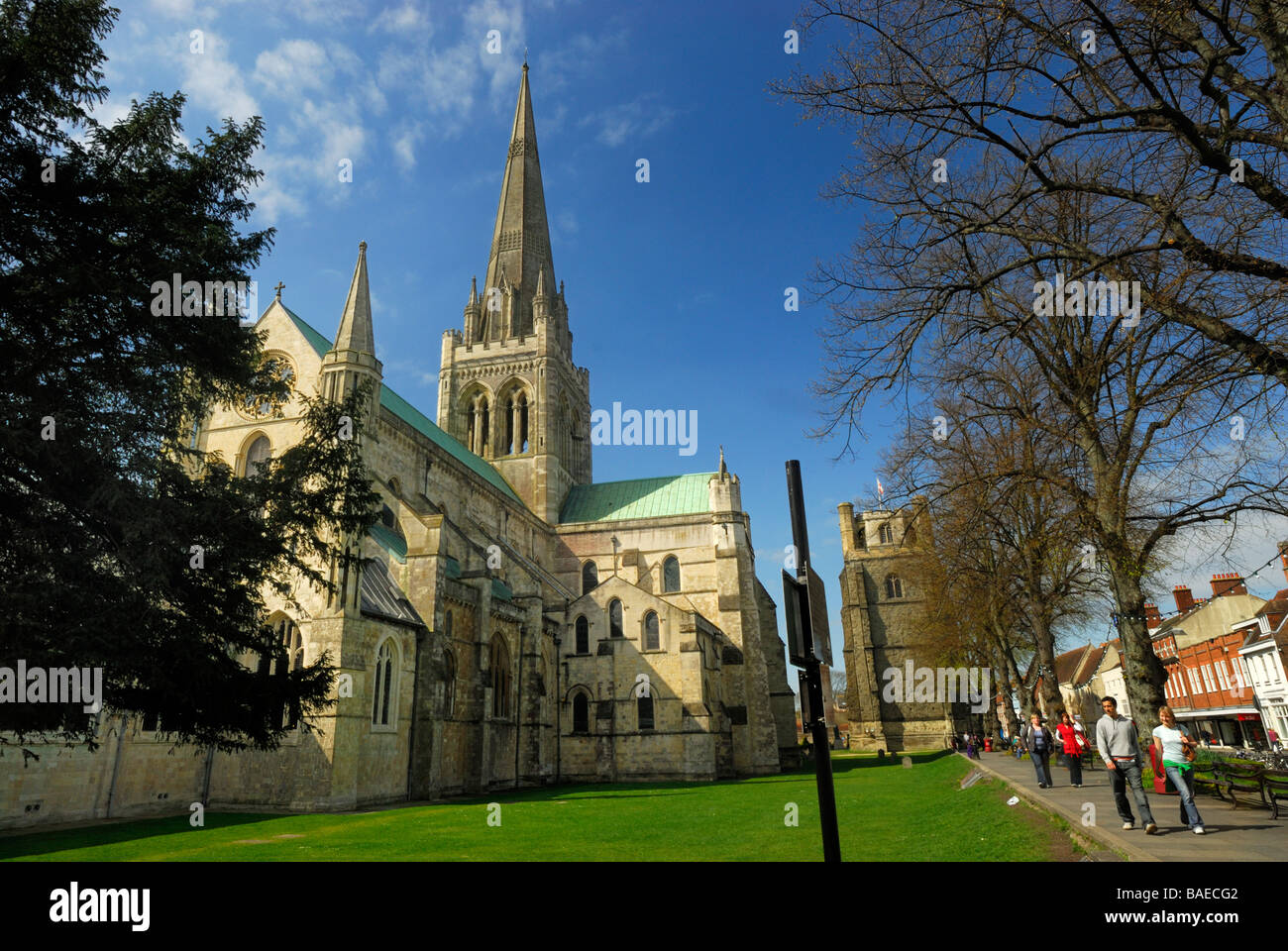 Chichester Cathedral, Chichester West Sussex, in Inghilterra, Regno Unito Foto Stock