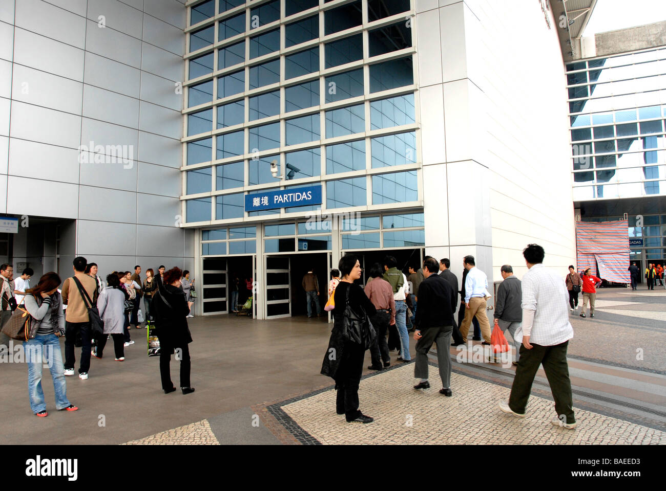 Cerco di gate, custom con la Cina, Macao Foto Stock