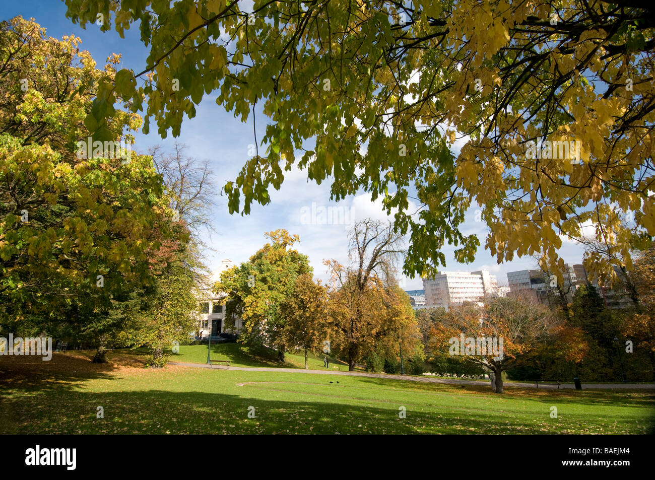 Leopoldpark a Bruxelles, in Belgio Foto Stock