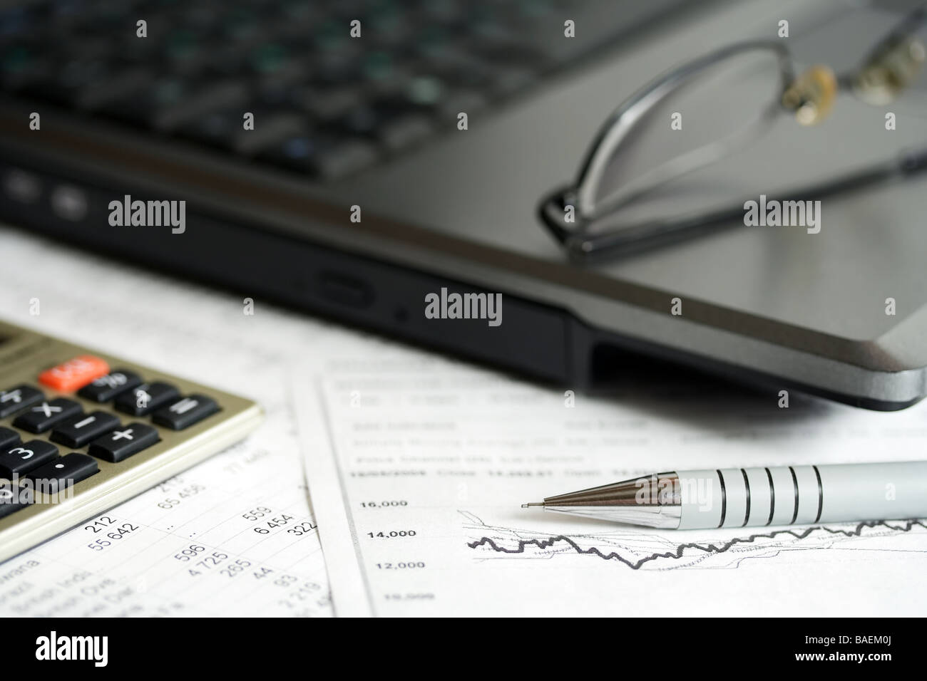 Analisi del mercato azionario relazioni. Foto Stock