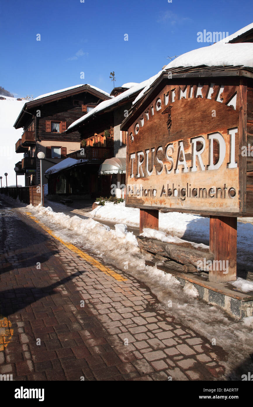 Trussardi shop, Livigno, Lombardia, Italia Foto Stock