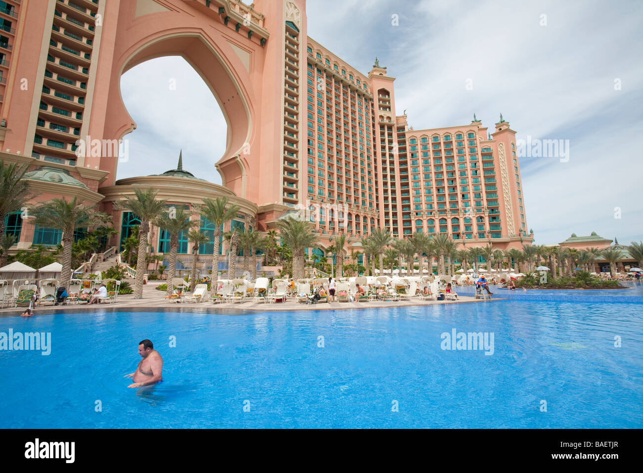 L'Atlantis sul palmo di una iper albergo di lusso in una zona di Dubia che è stato recuperato dal mare Foto Stock