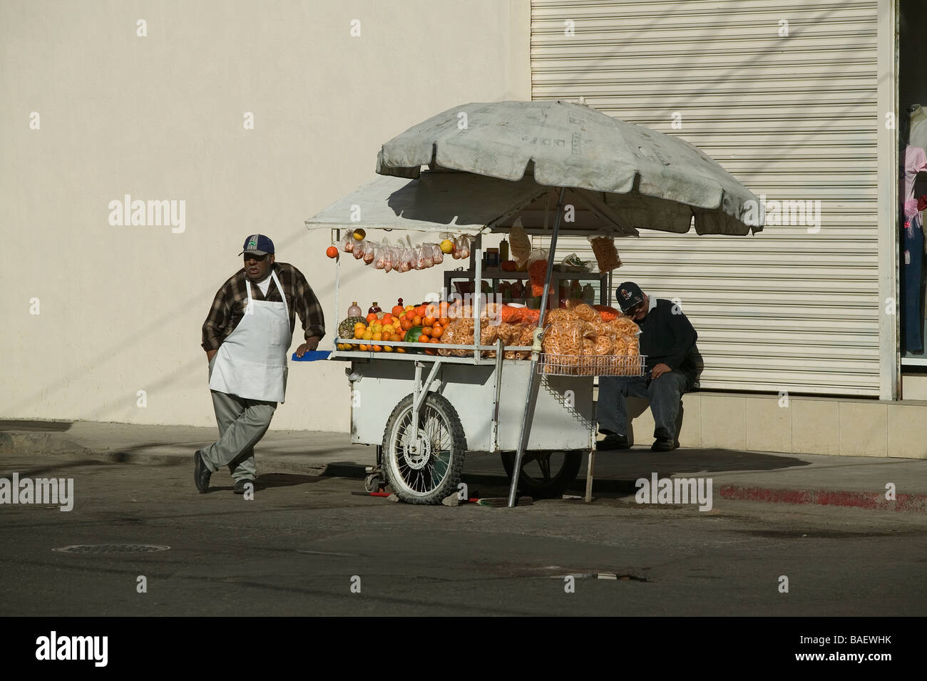 I venditori ambulanti in Nogales Mexico Foto Stock