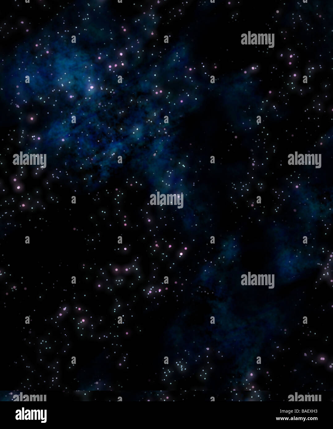 Immagine di stelle e nuvole nebulosa nello spazio profondo Foto Stock