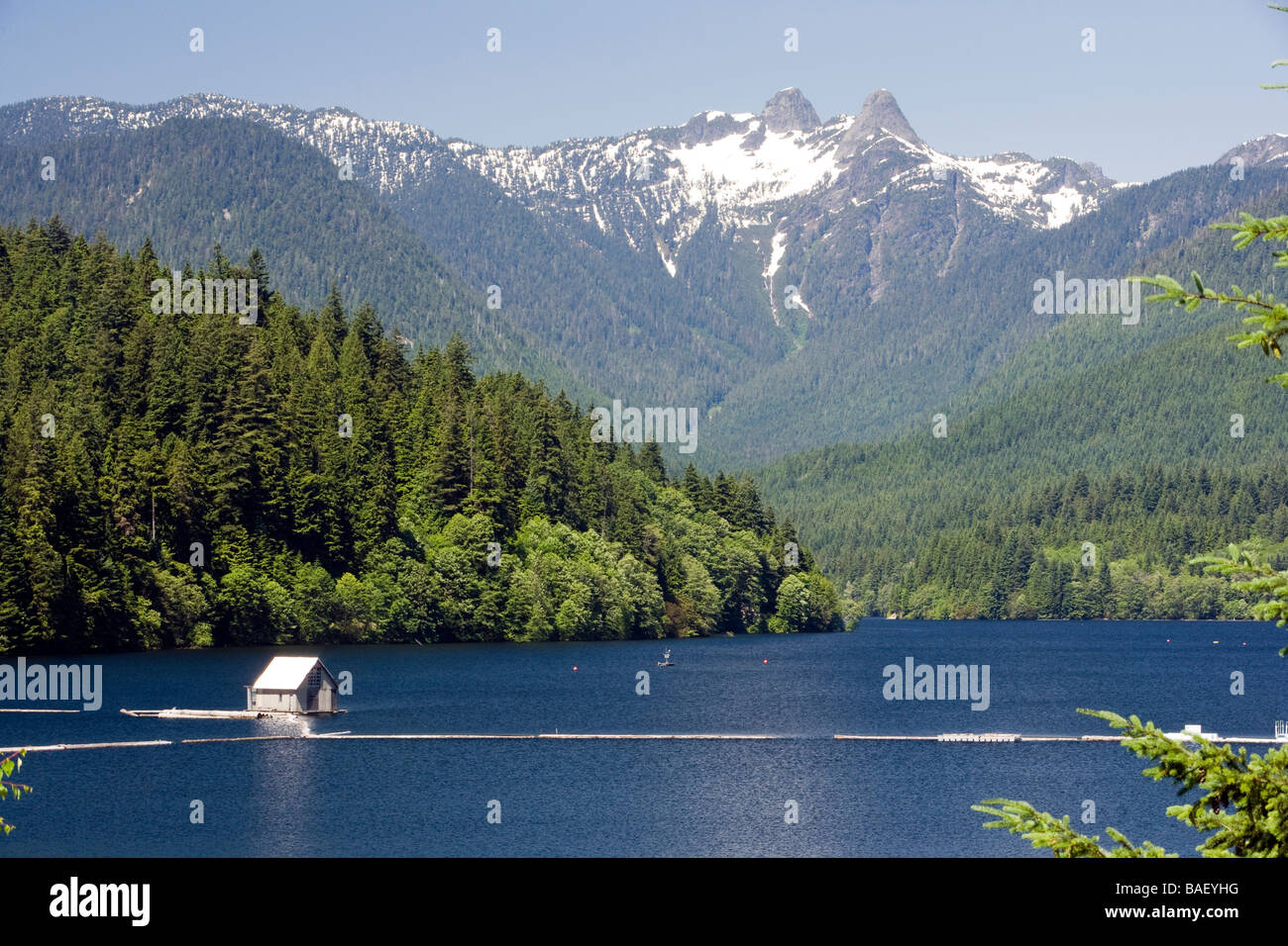 Il Capilano Lago - Il Capilano River Regional Park - North Vancouver, British Columbia Foto Stock