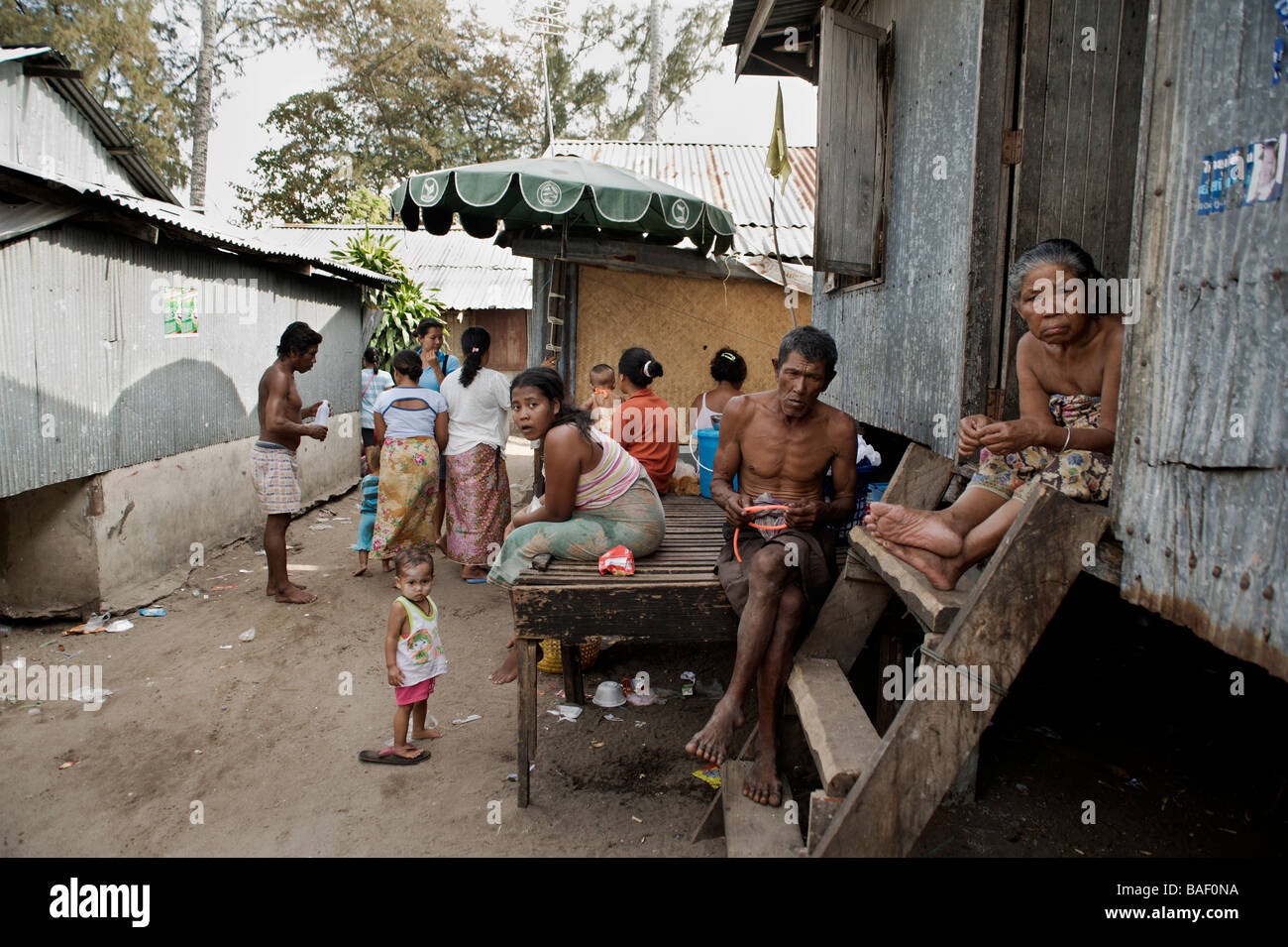 Slum di zingari di mare Foto Stock