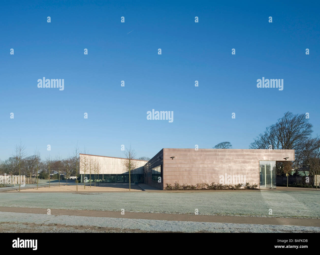 Formby piscina, Formby, Regno Unito, Feilden Clegg Bradley Architects, Formby piscina vista generale. Foto Stock