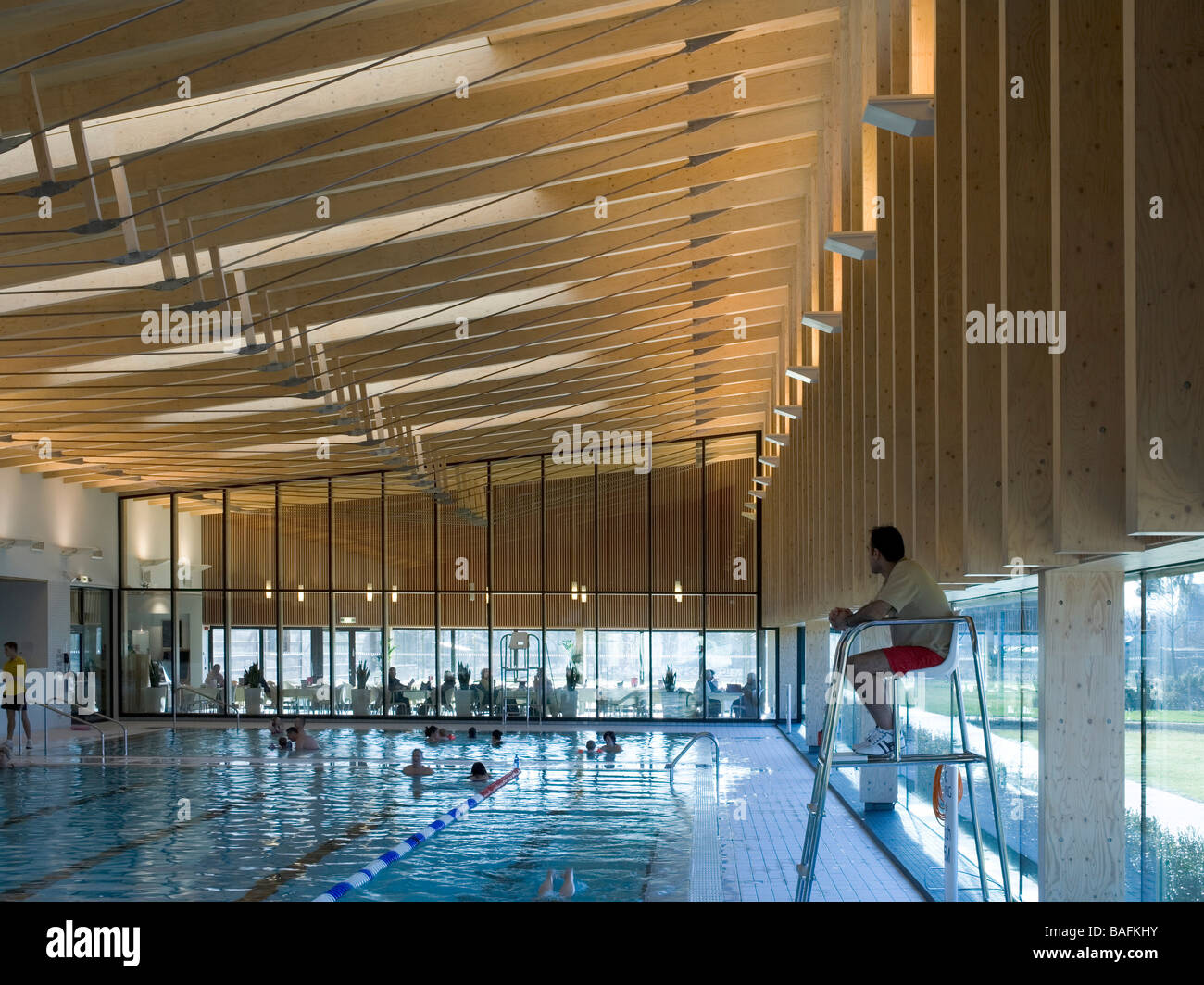 Formby piscina, Formby, Regno Unito, Feilden Clegg Bradley Architects, Formby pool. Foto Stock