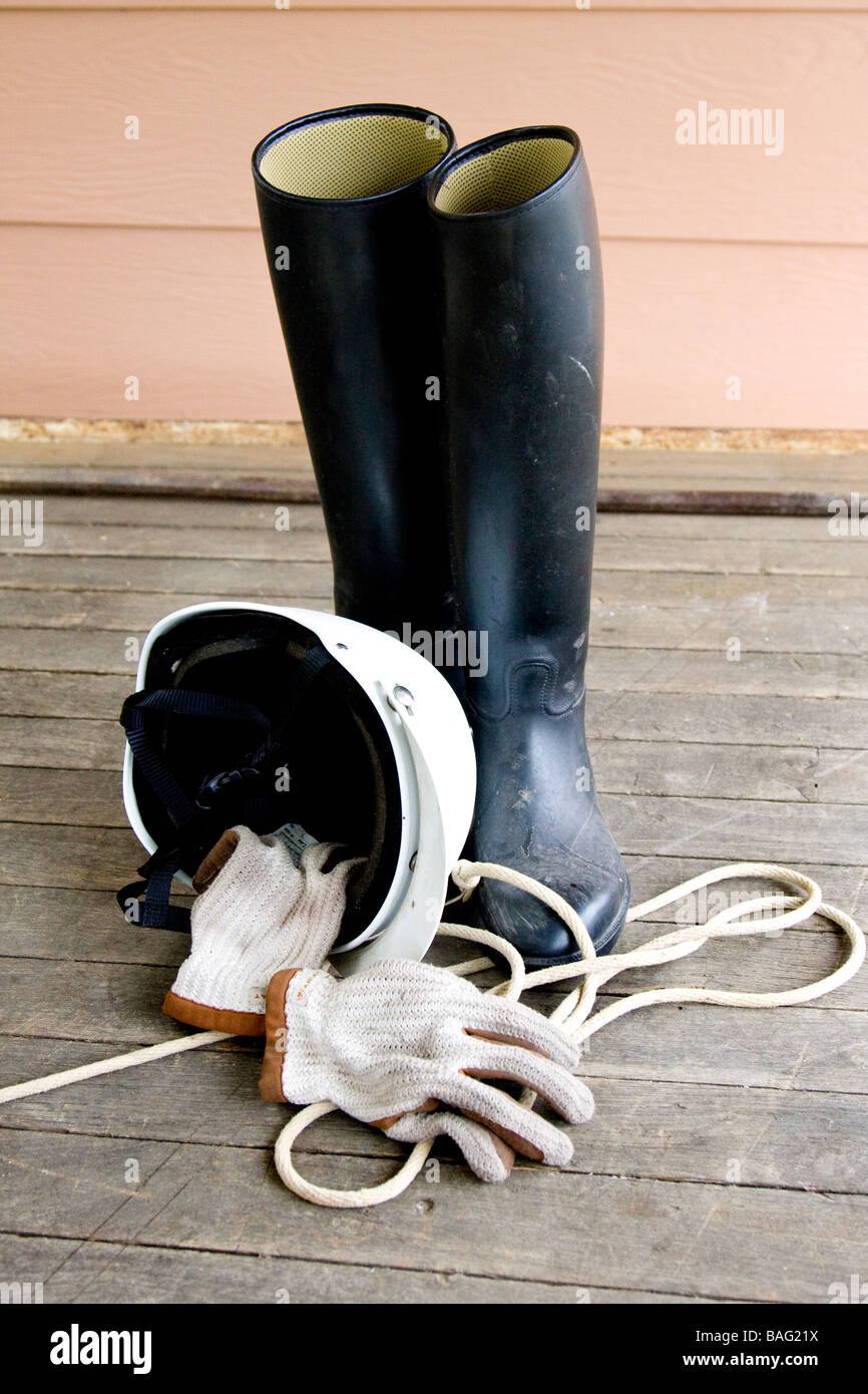 Attrezzature di equitazione Foto Stock