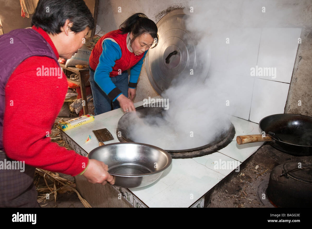 Una contadina house nel nord della Cina Foto Stock