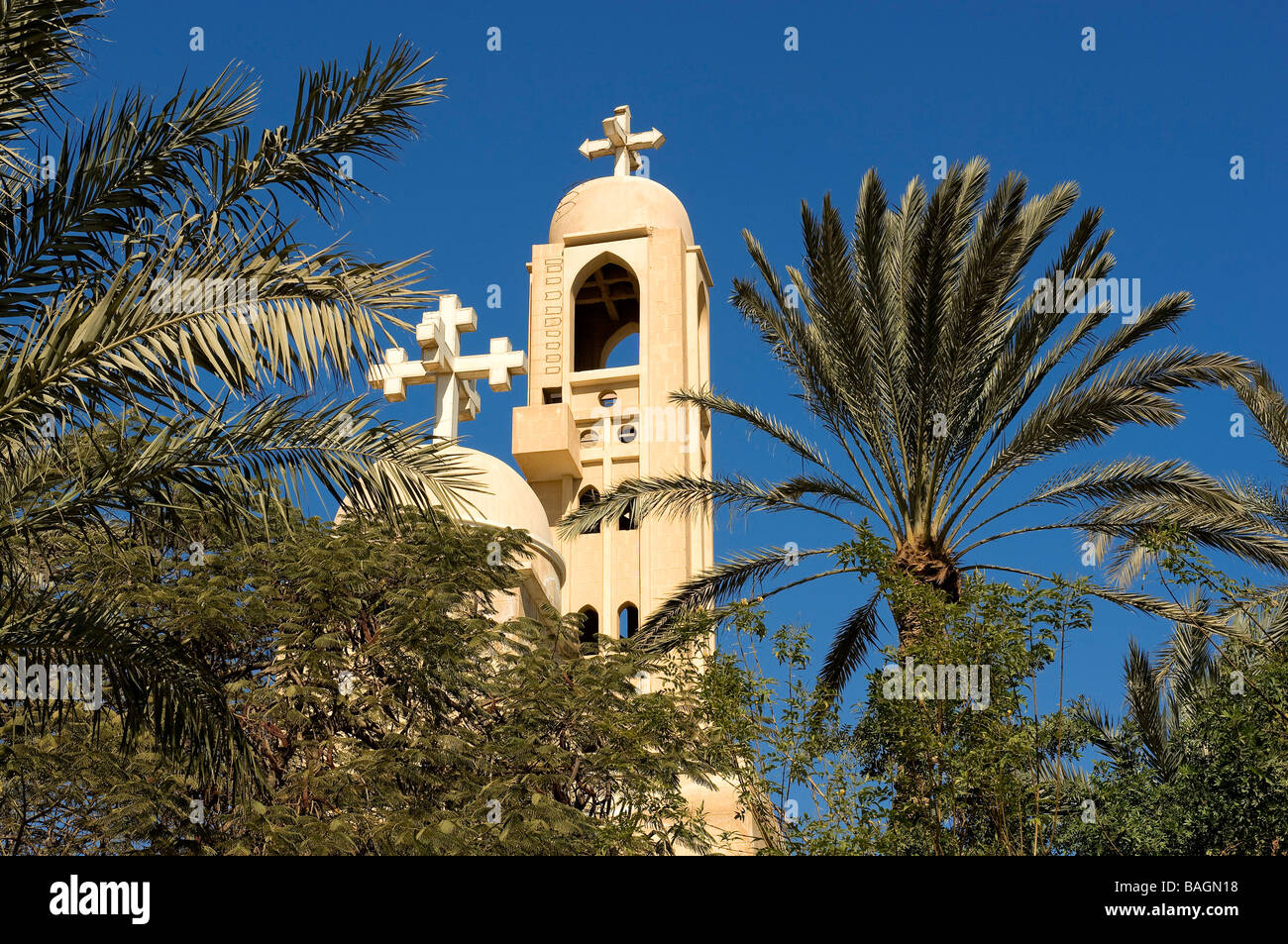 Egitto, Basso Egitto, Western Desert, Wadi Natrun, Monastero copto di San Pschoi (Deir Anba Bishoi) Foto Stock