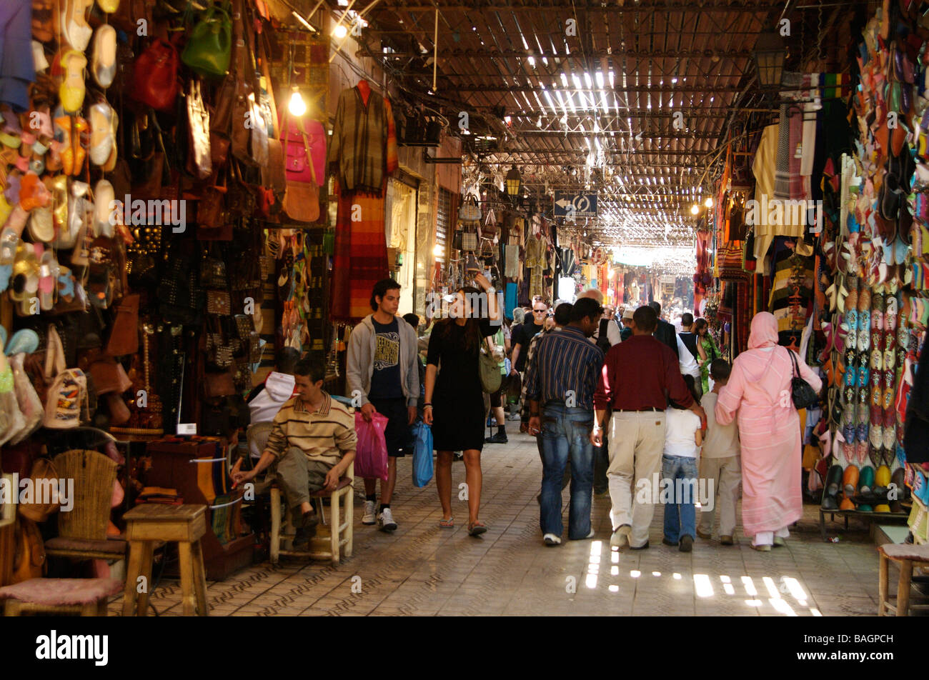 Souk di Marrakech Foto Stock