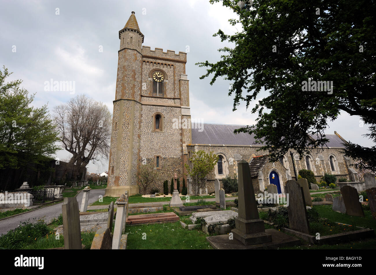 Chiesa parrocchiale di Sant'Andrea in Church Road Hove UK Foto Stock