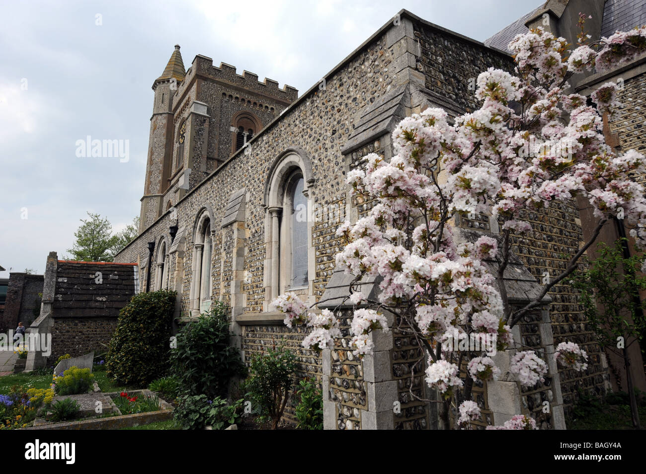 Chiesa parrocchiale di Sant'Andrea in Church Road Hove UK Foto Stock