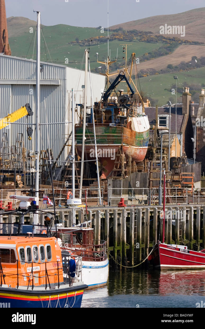 Porto di pesca di Girvan, South Ayrshire, in Scozia Foto Stock